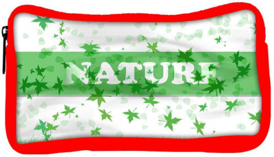 

Snoogg Eco Friendly Canvas Nature Designer Student Pen Pencil Case Coin Purse Pouch Cosmetic Makeup Bag (RED) Pouch(Multicolor)