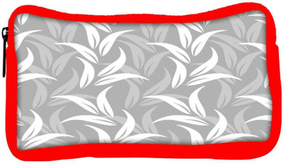 

Snoogg Eco Friendly Canvas White And Grey Leaves Designer Student Pen Pencil Case Coin Purse Pouch Cosmetic Makeup Bag (RED) Pouch(Multicolor)