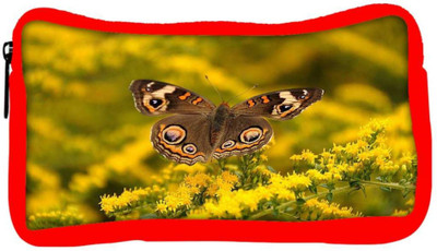 

Snoogg Eco Friendly Canvas Multicolor Flying Butterfly Designer Student Pen Pencil Case Coin Purse Pouch Cosmetic Makeup Bag (RED) Pouch(Multicolor)