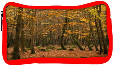 

Snoogg Eco Friendly Canvas Yellow Leaves Designer Student Pen Pencil Case Coin Purse Pouch Cosmetic Makeup Bag (RED) Pouch(Multicolor)