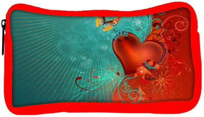 

Snoogg Eco Friendly Canvas Heart And Butterfly Designer Student Pen Pencil Case Coin Purse Pouch Cosmetic Makeup Bag (RED) Pouch(Multicolor)