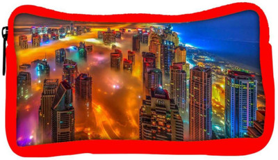 

Snoogg Eco Friendly Canvas Colorful City Designer Student Pen Pencil Case Coin Purse Pouch Cosmetic Makeup Bag (RED) Pouch(Multicolor)