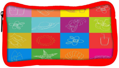 

Snoogg Eco Friendly Canvas Abstract Summer Background Student Pen Pencil Case Coin Purse Pouch Cosmetic Makeup Bag (RED) Pouch(Multicolor)