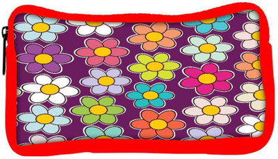 

Snoogg Eco Friendly Canvas Seamless Floral Pattern Flowers Texture Daisy Student Pen Pencil Case Coin Purse Pouch Cosmetic Makeup Bag (RED) Pouch(Multicolor)