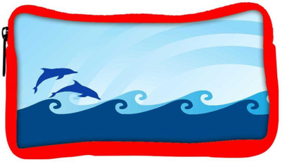 

Snoogg Eco Friendly Canvas Sea Wave And Dolphin On Blue Background Student Pen Pencil Case Coin Purse Pouch Cosmetic Makeup Bag (RED) Pouch(Multicolor)