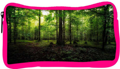 

Snoogg Eco Friendly Canvas Green Forest Designer Student Pen Pencil Case Coin Purse Pouch Cosmetic Makeup Bag (PINK) Pouch(Multicolor)
