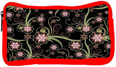 

Snoogg Eco Friendly Canvas Abstract Flowers In Black Designer Student Pen Pencil Case Coin Purse Pouch Cosmetic Makeup Bag (RED) Pouch(Multicolor)