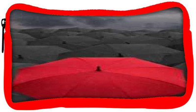 

Snoogg Eco Friendly Canvas Red Umbrella Designer Student Pen Pencil Case Coin Purse Pouch Cosmetic Makeup Bag (RED) Pouch(Multicolor)