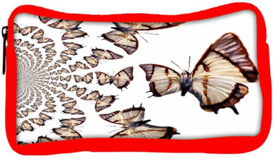 

Snoogg Eco Friendly Canvas Kaleidoscopic Butterflies Student Pen Pencil Case Coin Purse Pouch Cosmetic Makeup Bag (RED) Pouch(Multicolor)