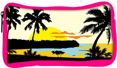 

Snoogg Eco Friendly Canvas Tropical Landscape Student Pen Pencil Case Coin Purse Pouch Cosmetic Makeup Bag (PINK) Pouch(Multicolor)