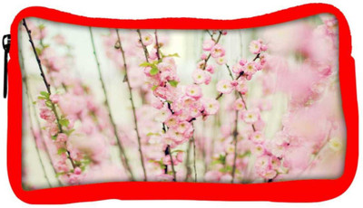 

Snoogg Eco Friendly Canvas White Flowers Designer Student Pen Pencil Case Coin Purse Pouch Cosmetic Makeup Bag (RED) Pouch(Multicolor)