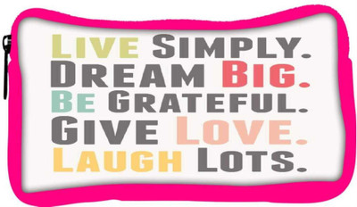 

Snoogg Eco Friendly Canvas Live Big 2529 Student Pen Pencil Case Coin Purse Pouch Cosmetic Makeup Bag (PINK) Pouch(Multicolor)