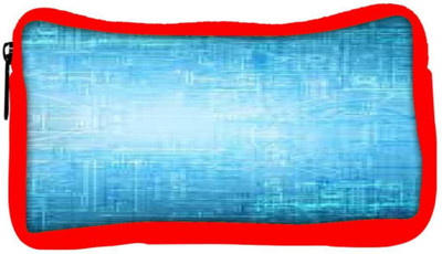 

Snoogg Eco Friendly Canvas Blue Graphic Designer Student Pen Pencil Case Coin Purse Pouch Cosmetic Makeup Bag (RED) Pouch(Multicolor)