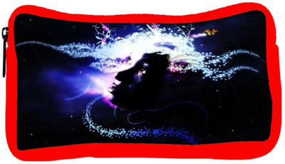 

Snoogg Eco Friendly Canvas Abstract Girl Designer Student Pen Pencil Case Coin Purse Pouch Cosmetic Makeup Bag (RED) Pouch(Multicolor)