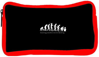 

Snoogg Eco Friendly Canvas Evolution Designer Student Pen Pencil Case Coin Purse Pouch Cosmetic Makeup Bag (RED) Pouch(Multicolor)