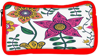 

Snoogg Eco Friendly Canvas Colorful Floral Seamless Pattern In Cartoon Style Seamless Pattern Student Pen Pencil Case Coin Purse Pouch Cosmetic Makeup Bag (RED) Pouch(Multicolor)