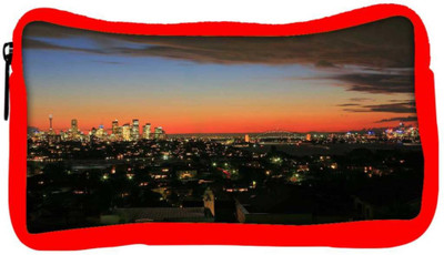 

Snoogg Eco Friendly Canvas Colorful City Designer Student Pen Pencil Case Coin Purse Pouch Cosmetic Makeup Bag (RED) Pouch(Multicolor)