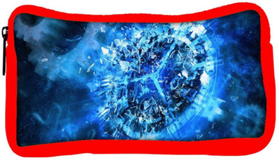 

Snoogg Eco Friendly Canvas Blue Clock Abstract Designer Student Pen Pencil Case Coin Purse Pouch Cosmetic Makeup Bag (RED) Pouch(Multicolor)