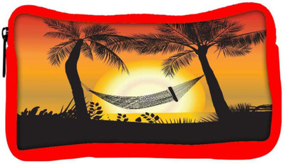 

Snoogg Eco Friendly Canvas Summer Illustration Student Pen Pencil Case Coin Purse Pouch Cosmetic Makeup Bag (RED) Pouch(Multicolor)