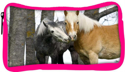 

Snoogg Eco Friendly Canvas Couple Of Horse Designer Student Pen Pencil Case Coin Purse Pouch Cosmetic Makeup Bag (PINK) Pouch(Multicolor)
