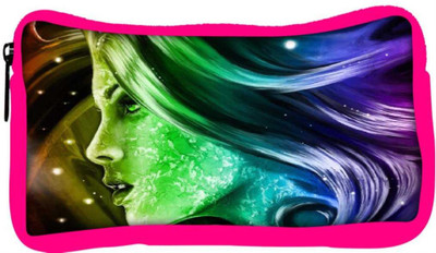 

Snoogg Eco Friendly Canvas Colorful Womans Face 2610 Student Pen Pencil Case Coin Purse Pouch Cosmetic Makeup Bag (PINK) Pouch(Multicolor)