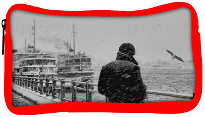 

Snoogg Eco Friendly Canvas Man Waiting Designer Student Pen Pencil Case Coin Purse Pouch Cosmetic Makeup Bag (RED) Pouch(Multicolor)