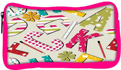 

Snoogg Eco Friendly Canvas Pencil Alphabets Designer Student Pen Pencil Case Coin Purse Pouch Cosmetic Makeup Bag (PINK) Pouch(Multicolor)