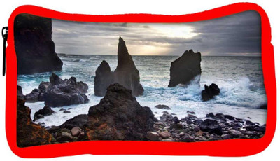 

Snoogg Eco Friendly Canvas Beach Side Pebble Stones Designer Student Pen Pencil Case Coin Purse Pouch Cosmetic Makeup Bag (RED) Pouch(Multicolor)