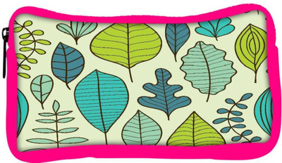

Snoogg Eco Friendly Canvas Abstract Leaves Designer Student Pen Pencil Case Coin Purse Pouch Cosmetic Makeup Bag (PINK) Pouch(Multicolor)