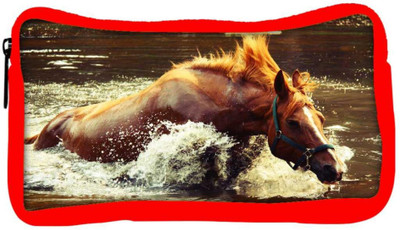 

Snoogg Eco Friendly Canvas Horse In Water Designer Student Pen Pencil Case Coin Purse Pouch Cosmetic Makeup Bag (RED) Pouch(Multicolor)