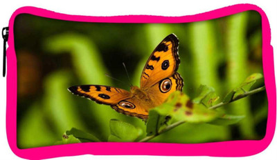 

Snoogg Eco Friendly Canvas Yellow Butterfly Designer Student Pen Pencil Case Coin Purse Pouch Cosmetic Makeup Bag (PINK) Pouch(Multicolor)