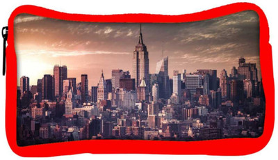 

Snoogg Eco Friendly Canvas Pin Point Building Designer Student Pen Pencil Case Coin Purse Pouch Cosmetic Makeup Bag (RED) Pouch(Multicolor)