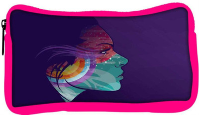 

Snoogg Eco Friendly Canvas Tattoo Lady Student Pen Pencil Case Coin Purse Pouch Cosmetic Makeup Bag (PINK) Pouch(Multicolor)