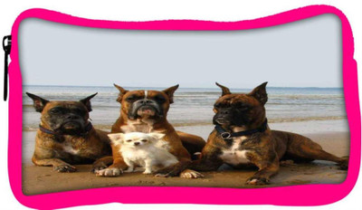 

Snoogg Eco Friendly Canvas Dog'S Make Friends Student Pen Pencil Case Coin Purse Pouch Cosmetic Makeup Bag (PINK) Pouch(Multicolor)