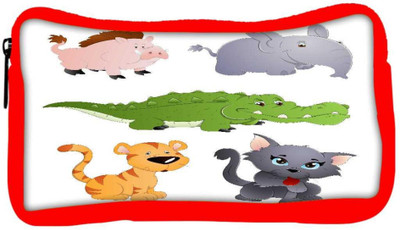 

Snoogg Eco Friendly Canvas Cute Animals Vectors Student Pen Pencil Case Coin Purse Pouch Cosmetic Makeup Bag (RED) Pouch(Multicolor)