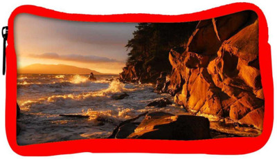 

Snoogg Eco Friendly Canvas Rocks On The Sea Waves Designer Student Pen Pencil Case Coin Purse Pouch Cosmetic Makeup Bag (RED) Pouch(Multicolor)