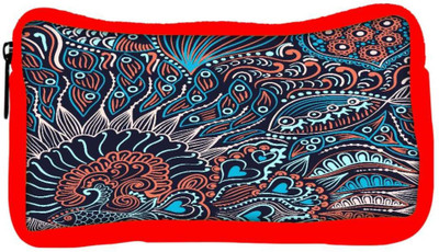 

Snoogg Eco Friendly Canvas Abstract Seamless Texture With Fish Student Pen Pencil Case Coin Purse Pouch Cosmetic Makeup Bag (RED) Pouch(Multicolor)
