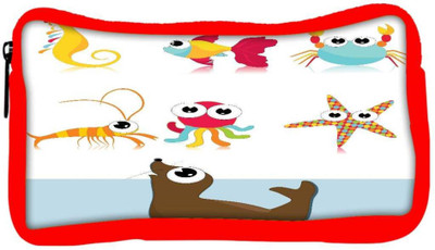 

Snoogg Eco Friendly Canvas Background With Sea Animal Student Pen Pencil Case Coin Purse Pouch Cosmetic Makeup Bag (RED) Pouch(Multicolor)