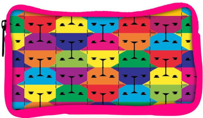 

Snoogg Eco Friendly Canvas Colorful Faces Designer Student Pen Pencil Case Coin Purse Pouch Cosmetic Makeup Bag (PINK) Pouch(Multicolor)