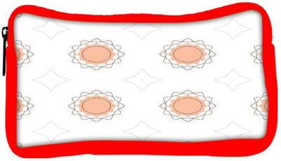

Snoogg Eco Friendly Canvas Cream Floral Designer Student Pen Pencil Case Coin Purse Pouch Cosmetic Makeup Bag (RED) Pouch(Multicolor)