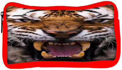 

Snoogg Eco Friendly Canvas Angey Tiger Student Pen Pencil Case Coin Purse Pouch Cosmetic Makeup Bag (RED) Pouch(Multicolor)