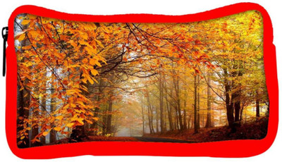 

Snoogg Eco Friendly Canvas Pathway Through The Forest Designer Student Pen Pencil Case Coin Purse Pouch Cosmetic Makeup Bag (RED) Pouch(Multicolor)