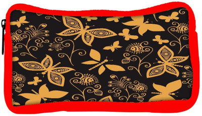 

Snoogg Eco Friendly Canvas Golden Butterfly Designer Student Pen Pencil Case Coin Purse Pouch Cosmetic Makeup Bag (RED) Pouch(Multicolor)