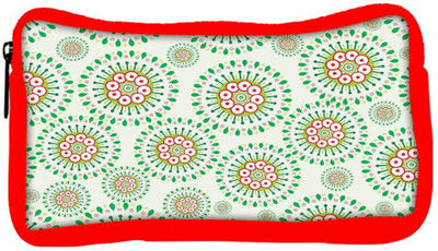 

Snoogg Eco Friendly Canvas Mixed Green Pattern Designer Student Pen Pencil Case Coin Purse Pouch Cosmetic Makeup Bag (RED) Pouch(Multicolor)