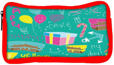 

Snoogg Eco Friendly Canvas Birthday Gift Designer Student Pen Pencil Case Coin Purse Pouch Cosmetic Makeup Bag (RED) Pouch(Multicolor)