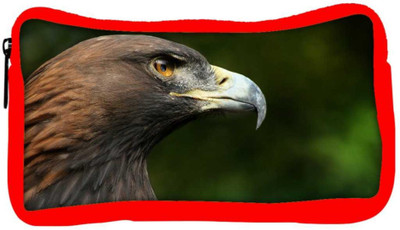 

Snoogg Eco Friendly Canvas Eagle Face Designer Student Pen Pencil Case Coin Purse Pouch Cosmetic Makeup Bag (RED) Pouch(Multicolor)