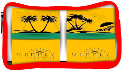 

Snoogg Eco Friendly Canvas Abstract Summer Background Student Pen Pencil Case Coin Purse Pouch Cosmetic Makeup Bag (RED) Pouch(Multicolor)