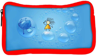 

Snoogg Eco Friendly Canvas Girl In A Bubble Designer Student Pen Pencil Case Coin Purse Pouch Cosmetic Makeup Bag (RED) Pouch(Multicolor)
