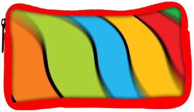 

Snoogg Eco Friendly Canvas Multiple Color Strips Designer Student Pen Pencil Case Coin Purse Pouch Cosmetic Makeup Bag (RED) Pouch(Multicolor)
