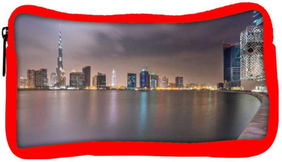 

Snoogg Eco Friendly Canvas City Of Life Designer Student Pen Pencil Case Coin Purse Pouch Cosmetic Makeup Bag (RED) Pouch(Multicolor)